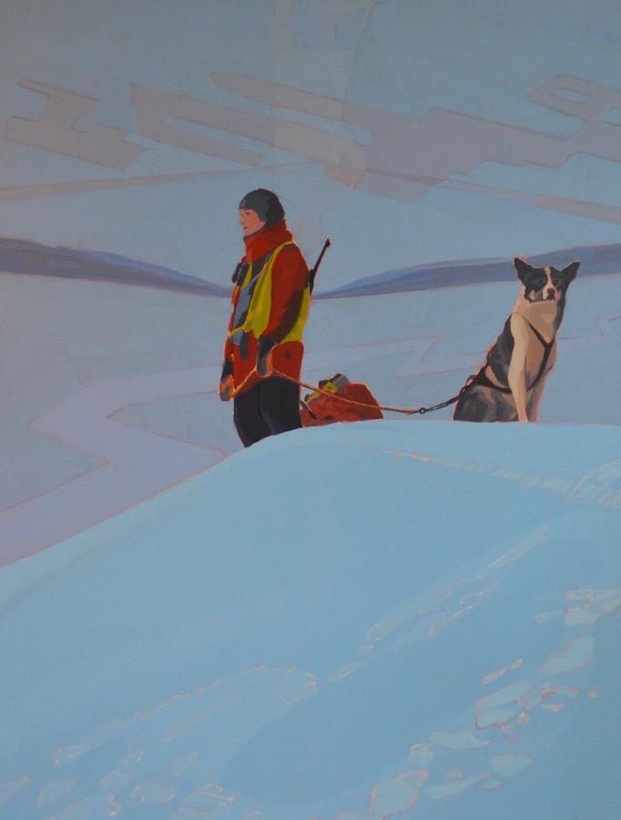 On Guard, Svalbard, acrylic on canvas, 56' x 40